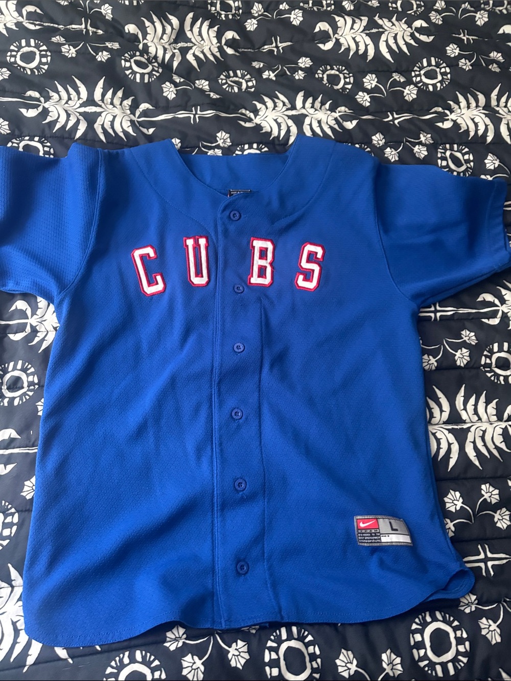 Nike Kids Chicago Cubs Royal Blue Button-Up Jersey Sosa large